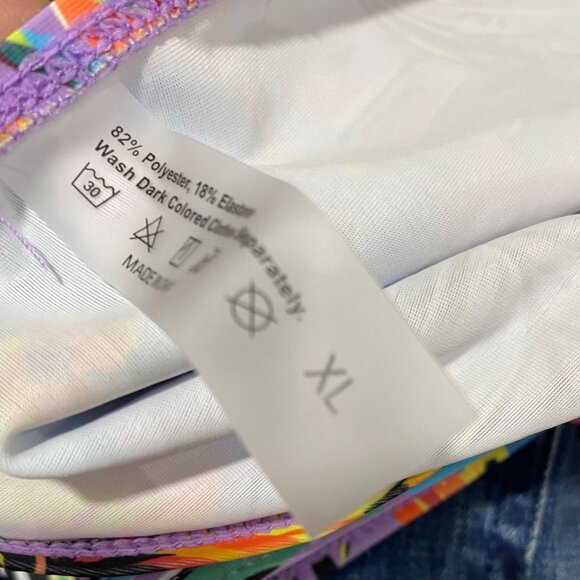 Floral High-Waisted Bikini Bottoms With Ring Detail XL NWOT - Picture 4 of 4